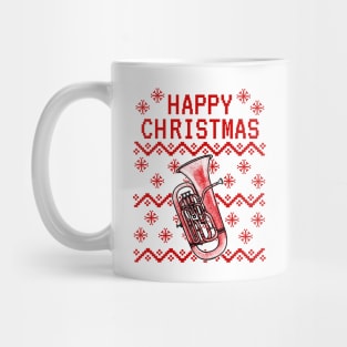 Euphonium Ugly Christmas Euphoniumist Brass Teacher Musician Mug